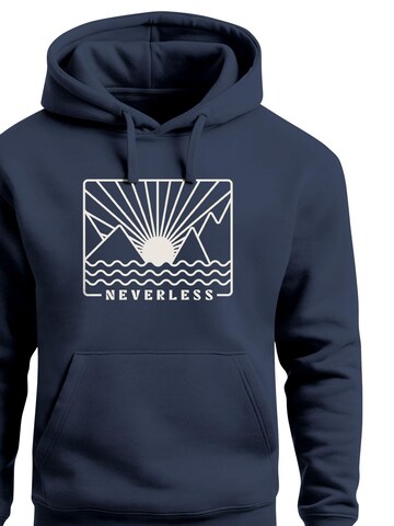 Neverless Sweatshirt 'Sonnenuntergang' in Blau