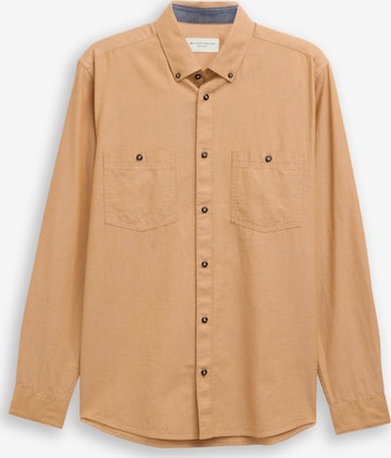 TOM TAILOR Rovný strih Košeľa - Hnedá: predná strana