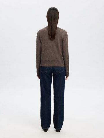 SELECTED Cardigan 'SLFTHEA' i brun