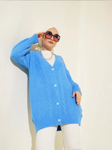Bigdart Knit Cardigan in Blue: front