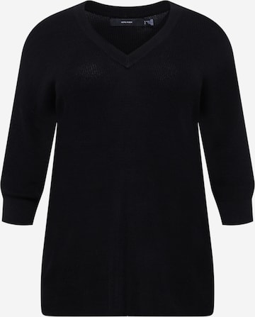 Vero Moda Curve Pullover 'TUGALEX' i sort: forside