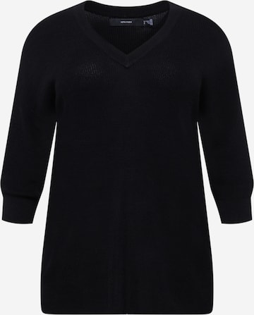 Vero Moda Curve Sweater 'TUGALEX' in Black: front