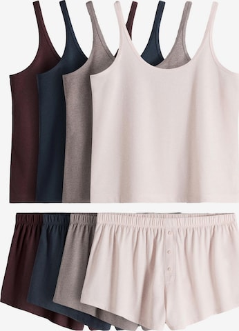 The Set Pyjamashortsit 'Essentials' värissä sininen: etupuoli