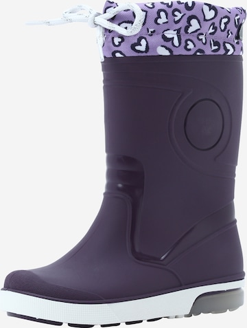 BECK Rubber Boots 'Blinking Valentine' in Purple: front