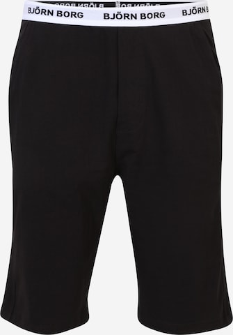 BJÖRN BORG Regular Workout Pants in Black: front