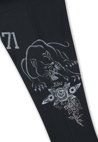 Ed Hardy - Regular Calças '1971' em preto