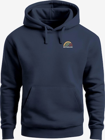 Neverless Sweatshirt 'Write your Stories' in Blau: Vorderseite