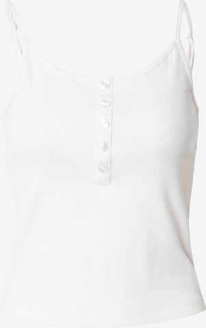 Stitch and Soul Top in White: front