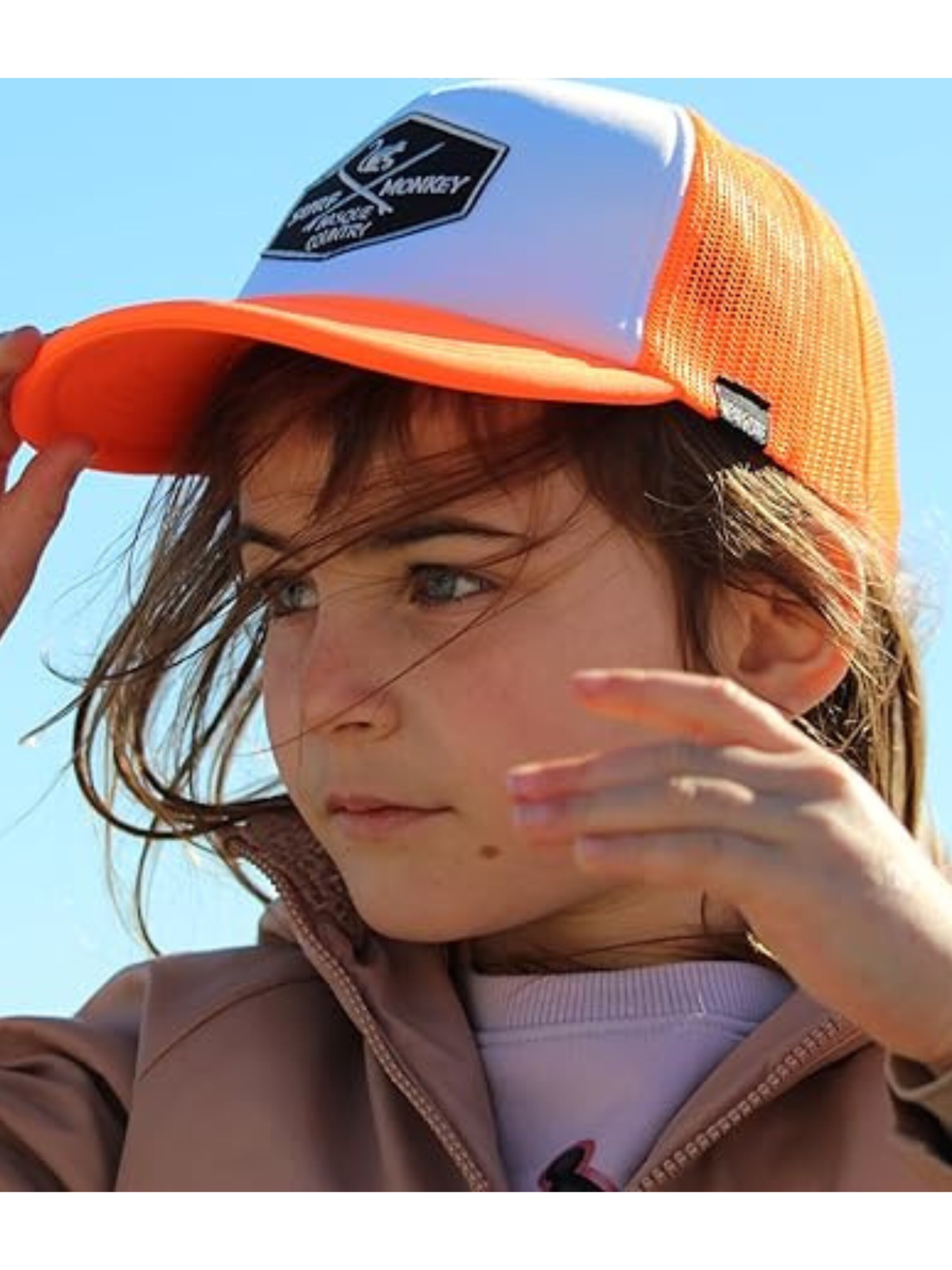 Surf Monkey Hat in Orange