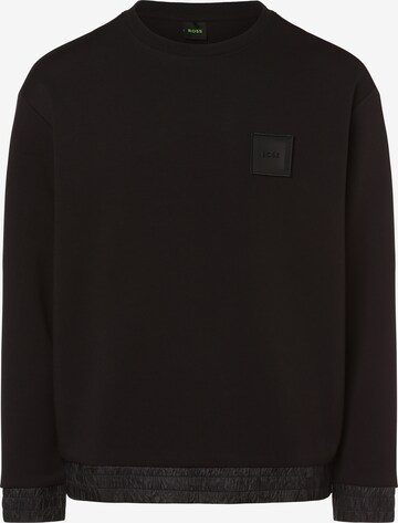 BOSS Sweatshirt 'Salbo Lotus' in Black: front
