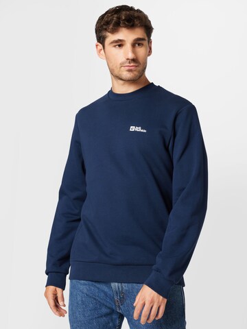 JACK WOLFSKIN Sweatshirt in Blauw: voorkant