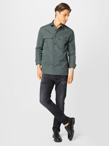 BOSS Regular fit Button Up Shirt 'Niceto' in Green