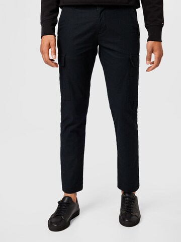 INDICODE JEANS - regular Pantalón cargo 'Leonardo' en negro: frente