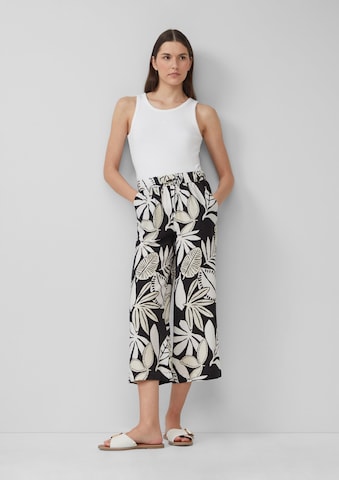 s.Oliver Wide Leg Hose in Schwarz: Vorderseite