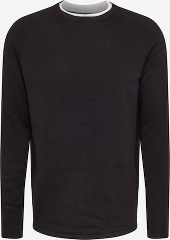 TOM TAILOR DENIM Sweater in Black: front