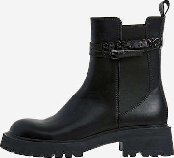Pepe Jeans - Botas Chelsea 'Stacy' en negro: frente