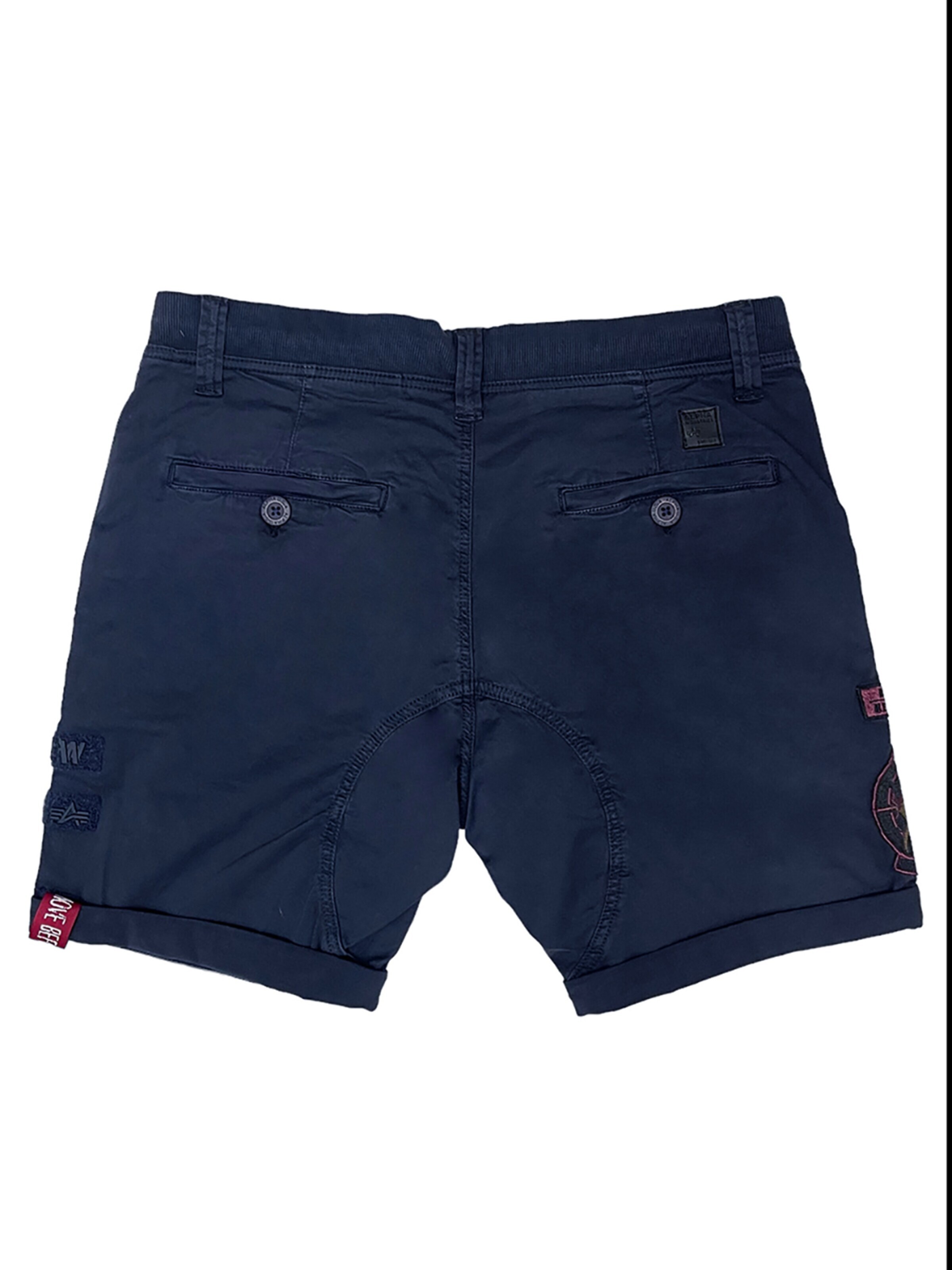 ALPHA INDUSTRIES Regular Hose 'Kerosene Patch Short'‌‌‌‌‌‌‌‌‌‌ in Blau