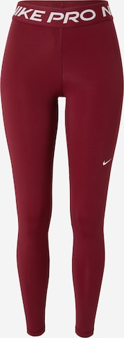 NIKE Skinny Sportbroek in Rood: voorkant