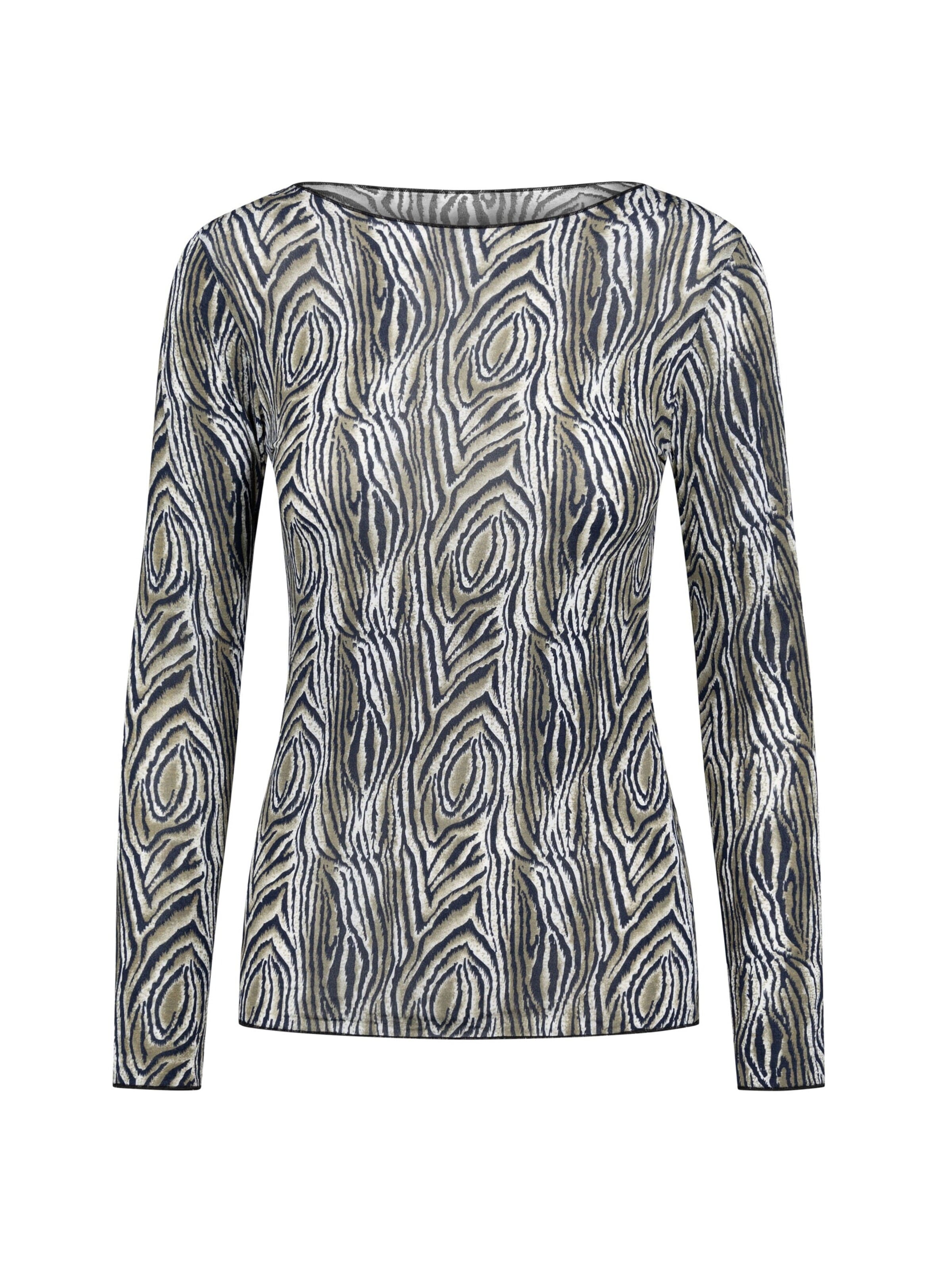 Maillot de corps 'Maglia Intima Donna Manica Lunga Cashmere & Modal Girocollo Animalier' Ciocca en gris : devant
