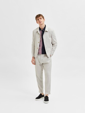 SELECTED HOMME Regular Pleat-Front Pants in Grey