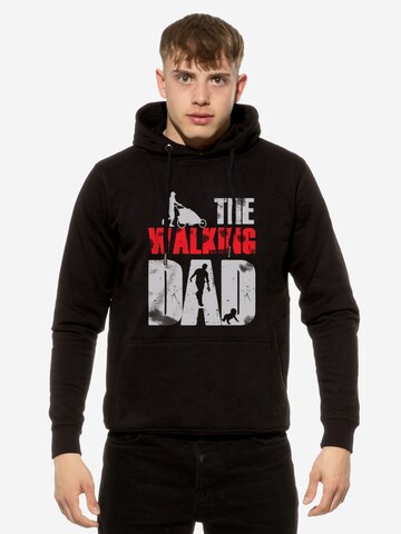 Cotton Prime Sweatshirt 'The Walking Dad' in Zwart: voorkant