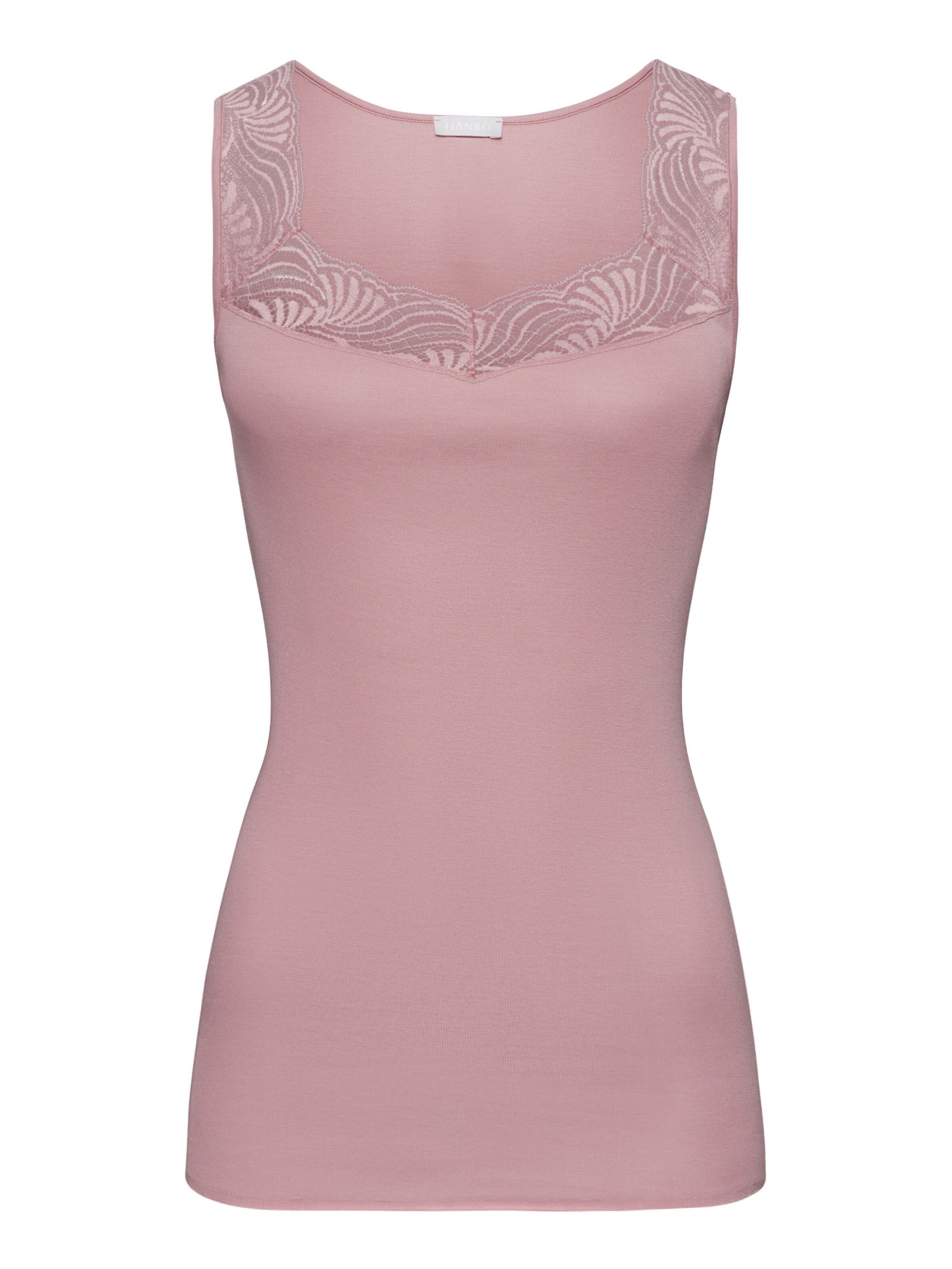 Hanro - Top ' Cotton Delight ' em rosa: frente