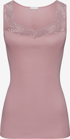 Hanro - Top ' Cotton Delight ' em rosa: frente