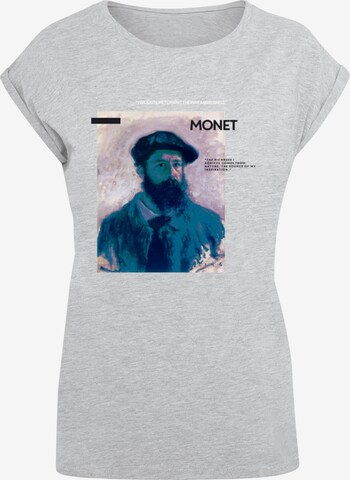 Merchcode Shirt 'Apon - Monet Nature' in Grijs: voorkant