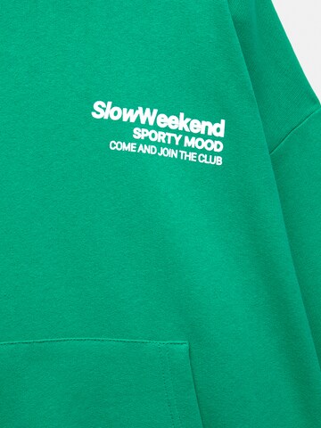 Sweat-shirt Pull&Bear en vert