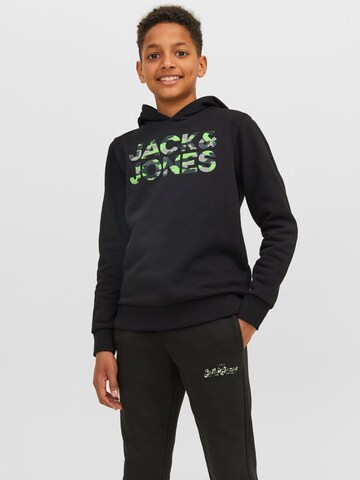Jack & Jones Junior Μπλούζα φούτερ 'Miles' σε μαύρο: μπροστά