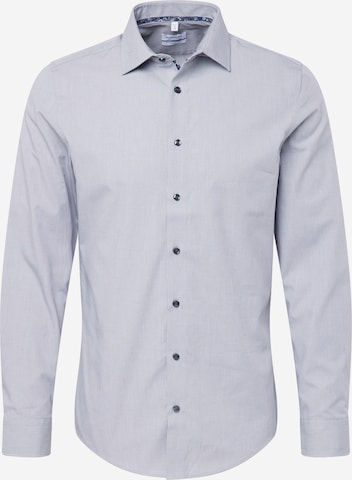 SEIDENSTICKER - Slim Fit Camisa clássica em cinzento: frente