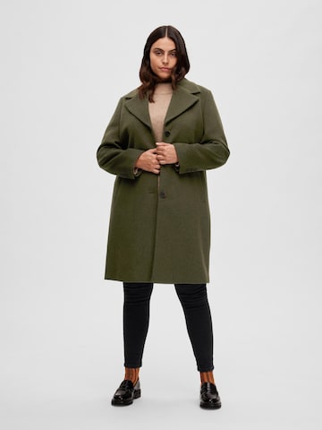 Selected Femme Curve Between-Seasons Coat 'Sasja' in Green