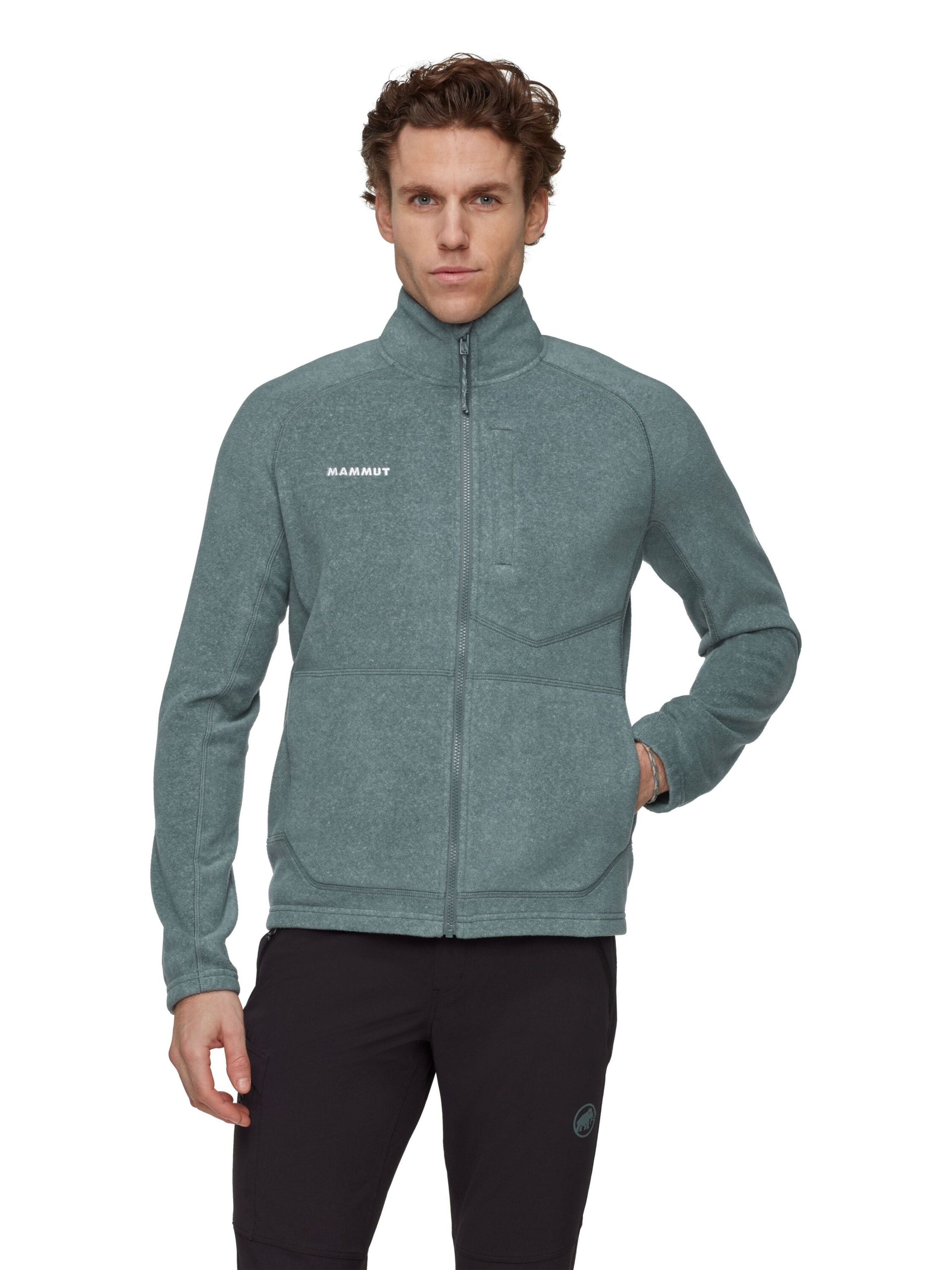 MAMMUT Funktionsfleecejacke 'Tamaro Pro' in Grau: Vorderseite