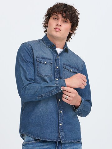 BLEND Regular fit Button Up Shirt 'BHDARGO' in Blue: front