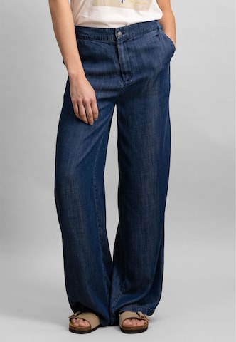 FYNCH-HATTON Wide leg Broek in Blauw: voorkant
