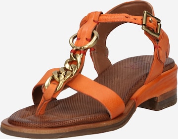 A.S.98 T-bar sandals 'Seoul' in Orange: front