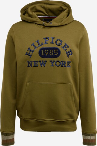 Sweat-shirt TOMMY HILFIGER en vert : devant