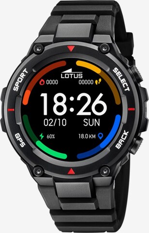 Montre digitale Lotus en noir : devant