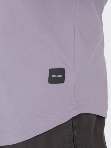 Coupe regular T-Shirt 'Matt' Only & Sons en violet