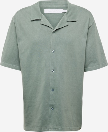 TOPMAN - Camisa en verde: frente