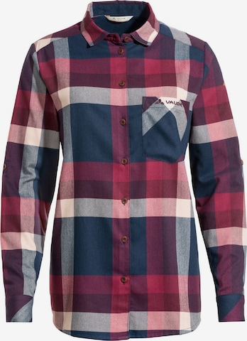 VAUDE Athletic Button Up Shirt in Blue: front