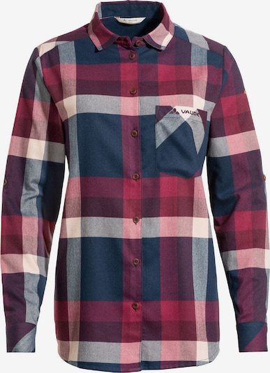 VAUDE Athletic Button Up Shirt 'Farsund II' in Blue / Red / White, Item view