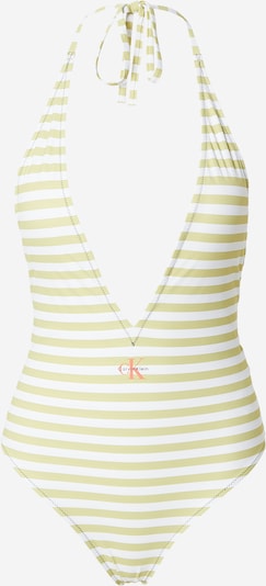 Calvin Klein Swimwear Badeanzug in beige / weiß, Produktansicht