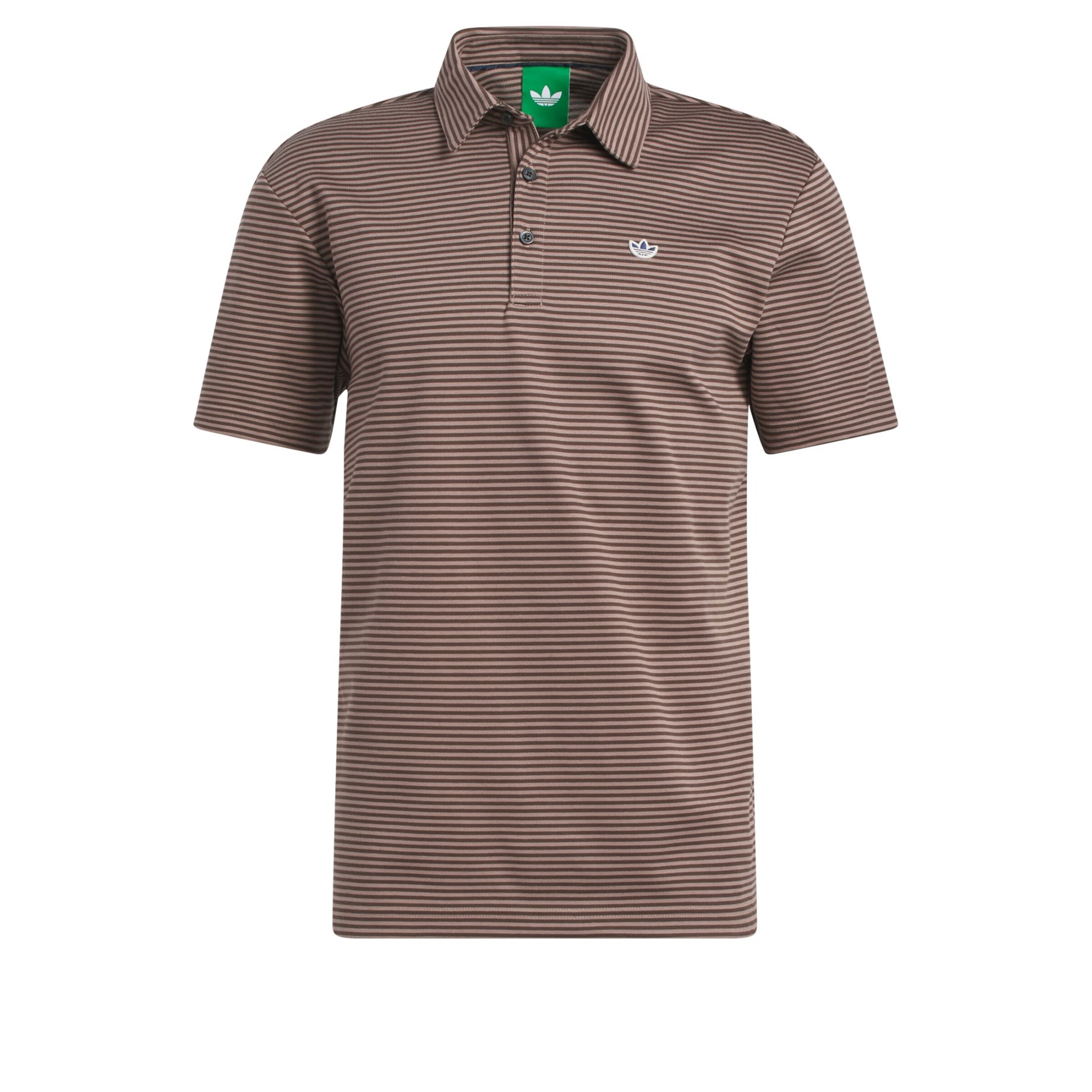 T-Shirt fonctionnel 'Originals Stripe Pique' ADIDAS PERFORMANCE en marron : devant