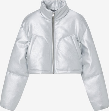 Veste mi-saison Pull&Bear en argent : devant