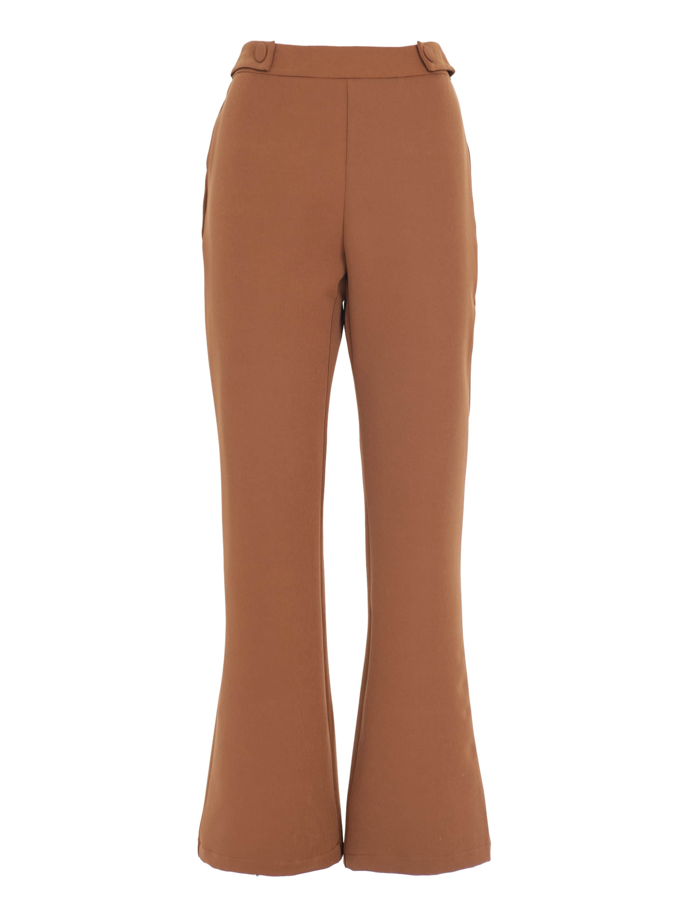 Influencer Trousers in Brown: front