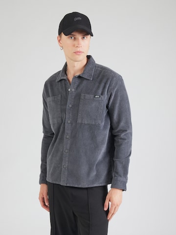 BLEND Regular fit Button Up Shirt 'BHFABER' in Grey: front