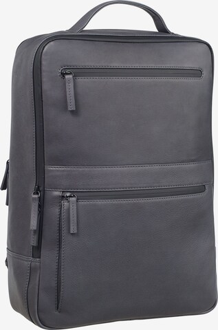 LEONHARD HEYDEN Backpack 'Den Haag' in Grey: front