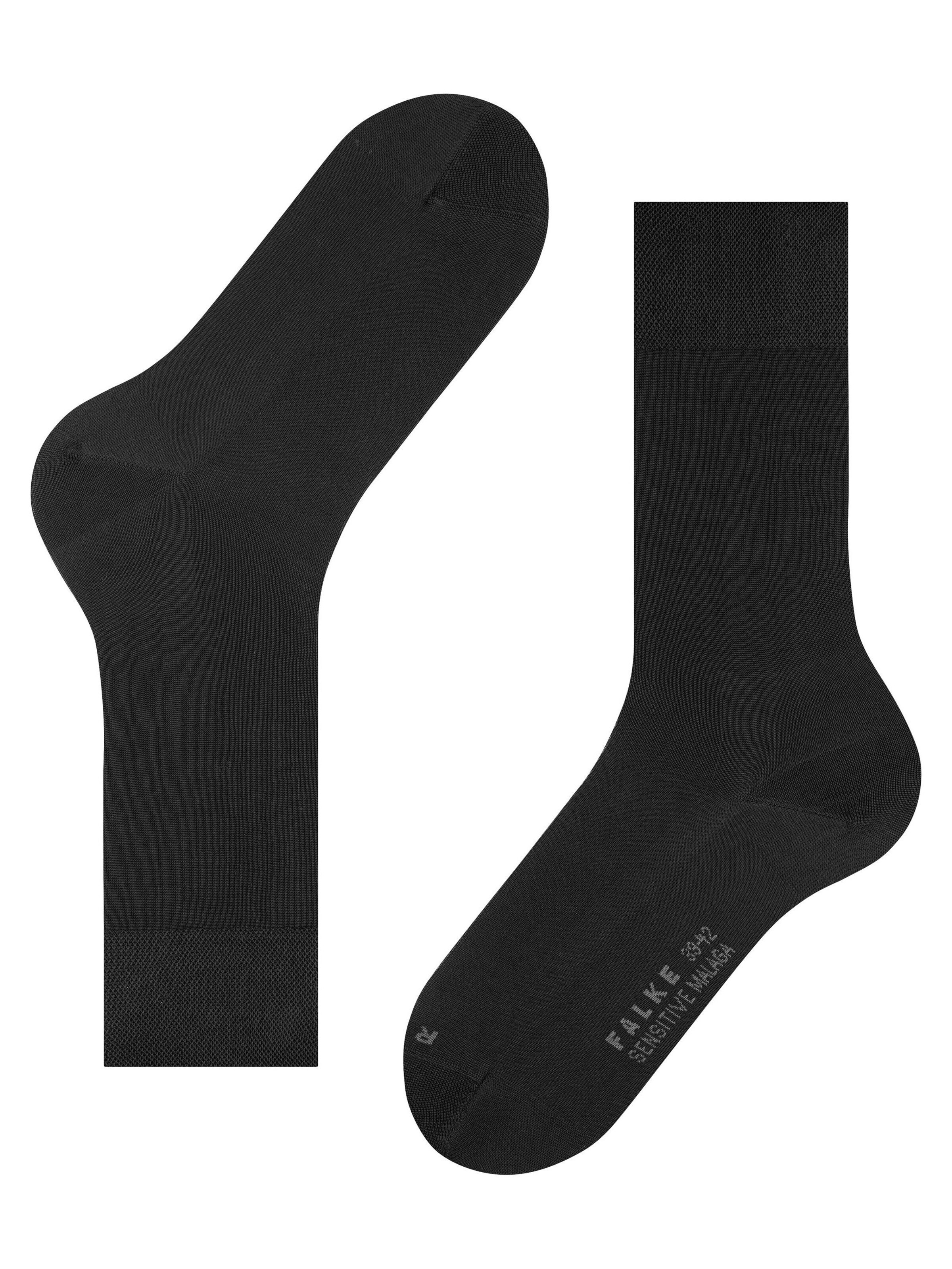 FALKE Socken 'Sensitive Malaga'‌‌‌‌‌‌‌‌‌‌ in Schwarz