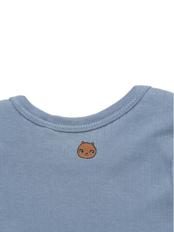 BergBiber Romper/Bodysuit 'Langarm Body AVA (mitwachsend)' in Blue